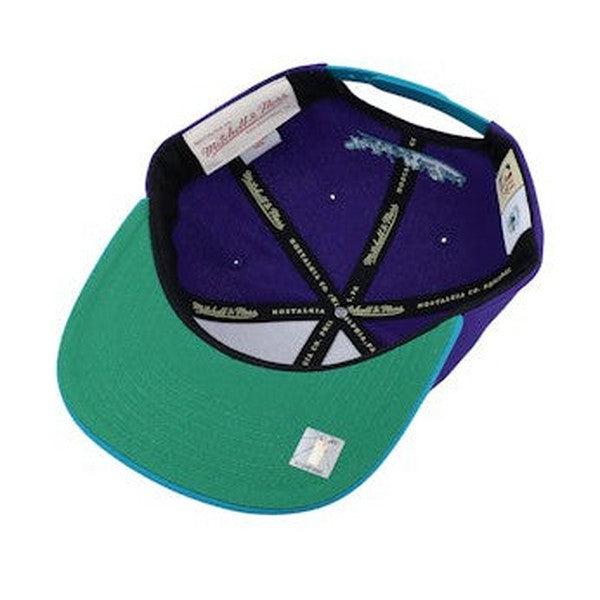 Mitchell & Ness Charlotte Hornets Crooked Path HWC Snapback Hat Purple - Teal-Black Sheep Skate Shop