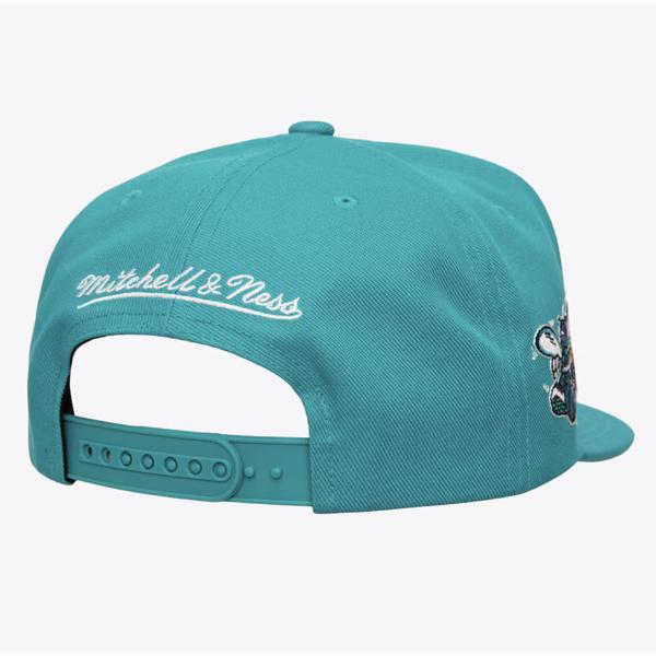 Mitchell & Ness Charlotte Hornets Double Up HWC Snapback Hat Teal-Black Sheep Skate Shop