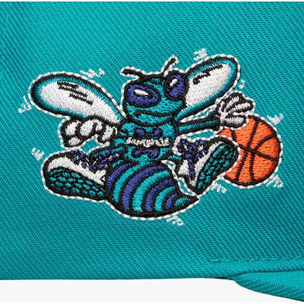 Mitchell & Ness Charlotte Hornets Double Up HWC Snapback Hat Teal-Black Sheep Skate Shop