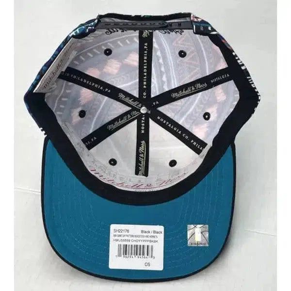 Mitchell & Ness Charlotte Hornets Game Day Pattern Deadstock HWC Snapback Hat-Black Sheep Skate Shop