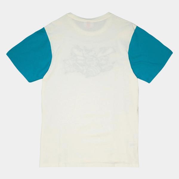 Mitchell & Ness Charlotte Hornets Hardwood Classics Color Blocked T-Shirt Cream - Teal-Black Sheep Skate Shop
