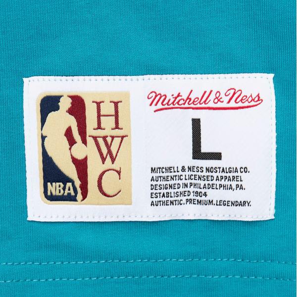 Mitchell & Ness Charlotte Hornets Hardwood Classics OG 2.0 Premium T-Shirt Teal-Black Sheep Skate Shop