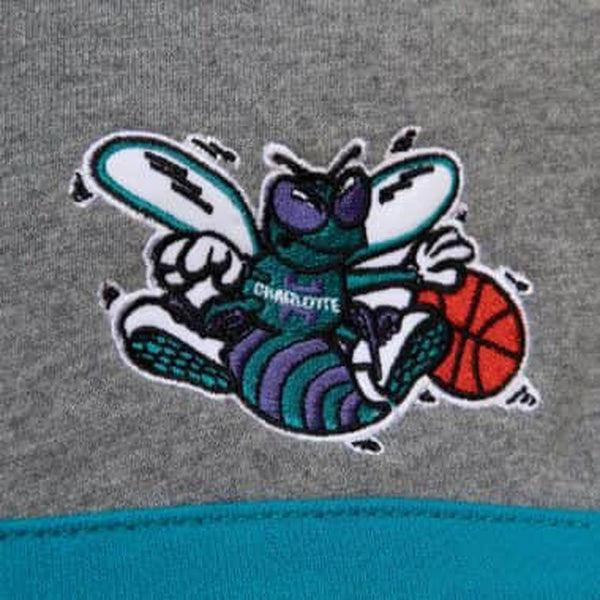 Mitchell & Ness Charlotte Hornets Head Coach Hoody Grey-Black Sheep Skate Shop