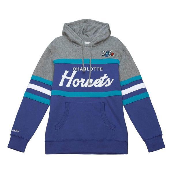 Mitchell & Ness Charlotte Hornets Head Coach Hoody Grey-Black Sheep Skate Shop