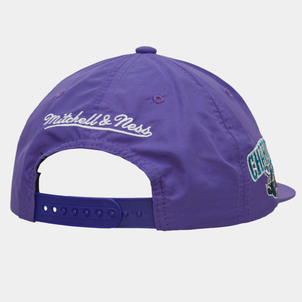 Mitchell & Ness Charlotte Hornets Nylon SZN Deadstock HWC Snapback Hat Purple-Black Sheep Skate Shop