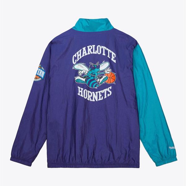 Mitchell & Ness Charlotte Hornets Retro NBA Arched Lined Jacket Teal - Purple - White-Black Sheep Skate Shop