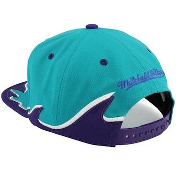 Mitchell & Ness Charlotte Hornets Rising Tide HWC Snapback Hat Teal - Purple-Black Sheep Skate Shop