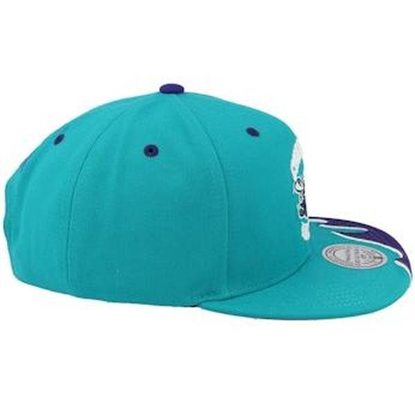 Mitchell & Ness Charlotte Hornets Rising Tide HWC Snapback Hat Teal - Purple-Black Sheep Skate Shop