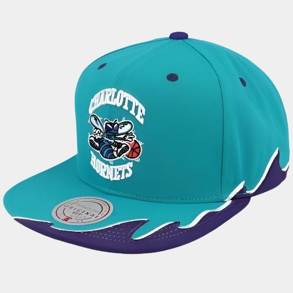 Mitchell & Ness Charlotte Hornets Rising Tide HWC Snapback Hat Teal - Purple-Black Sheep Skate Shop