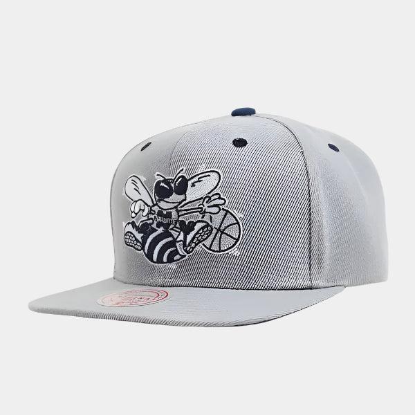 Mitchell & Ness Charlotte Hornets The District HWC Snapback Hat Grey - Navy-Black Sheep Skate Shop