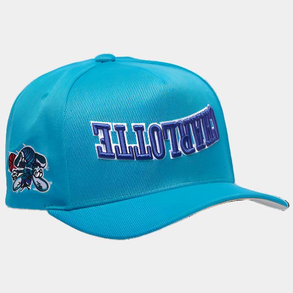 Mitchell & Ness Charlotte Hornets Upside Pro HWC Snapback Hat Teal-Black Sheep Skate Shop