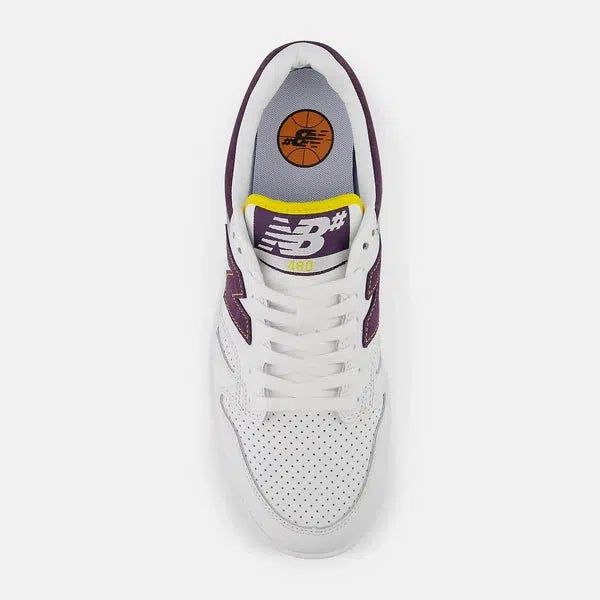 New Balance Numeric 480 NM480PST White - Purple-Black Sheep Skate Shop