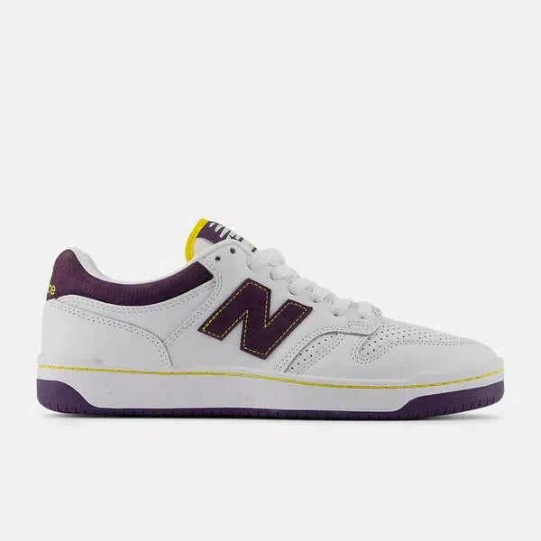 New Balance Numeric 480 NM480PST White - Purple-Black Sheep Skate Shop