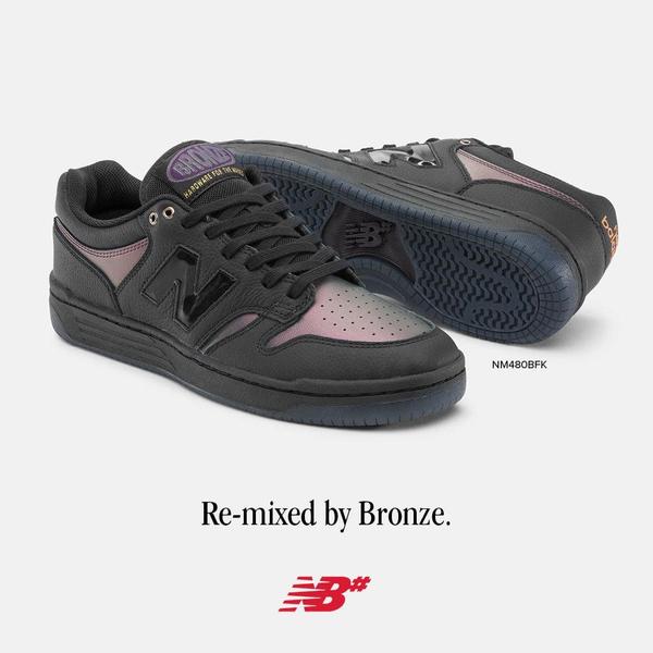 New Balance Numeric x Bronze 56k 480 NM480BFK Black - Black-Black Sheep Skate Shop