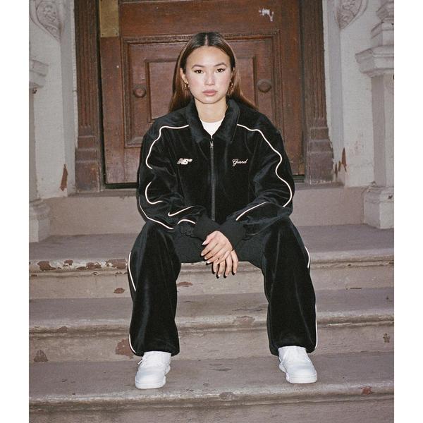 New Balance Numeric x Grand Collection Velour Sweat Pant Black-Black Sheep Skate Shop