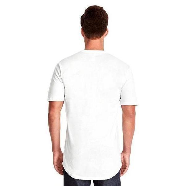 Next Level Curved Hem Long Tee White-Black Sheep Skate Shop