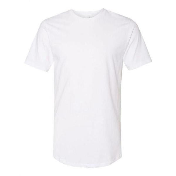 Next Level Curved Hem Long Tee White-Black Sheep Skate Shop