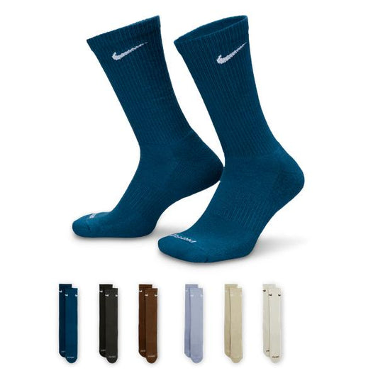 Nike Everyday Plus Cushioned Training Crew Socks 6-Pack Mult-Color-Black Sheep Skate Shop