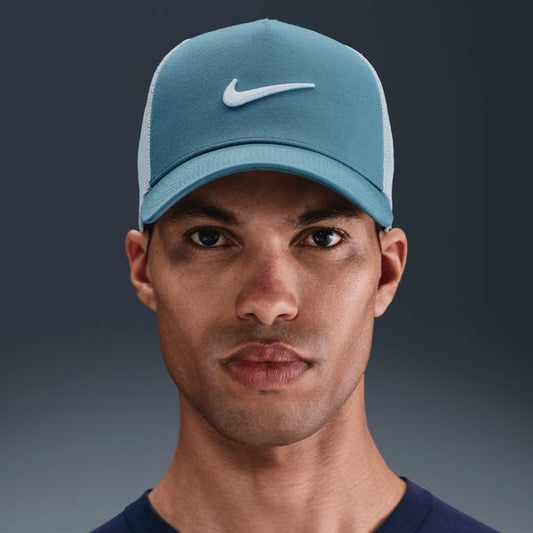 Nike Rise Structured Trucker Hat Smokey Blue - White - White-Black Sheep Skate Shop