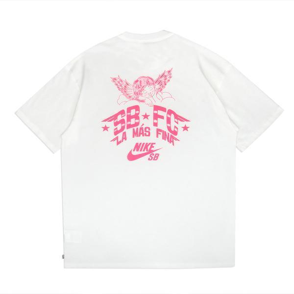 Nike SB "Club 58" FC Pack Short Sleeve Skate T-Shirt White - Hyper Pink-Black Sheep Skate Shop