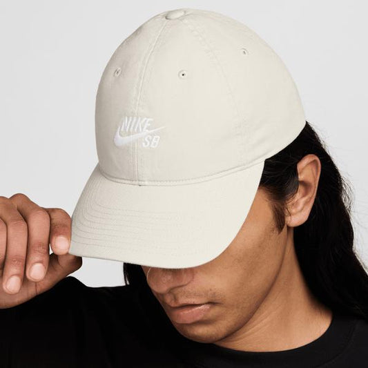 Nike SB Club Unstructured Skate Cap Light Bone - White-Black Sheep Skate Shop