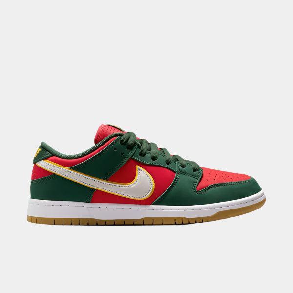 Nike SB Dunk Low Pro Premium "Super Sonics" Fir - White- University Gold - Fire Red-Black Sheep Skate Shop