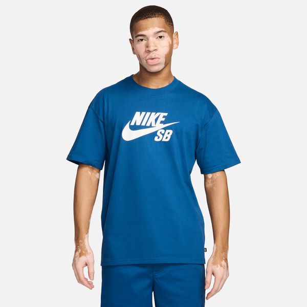 Nike SB Logo Skate Tee Court Blue-Black Sheep Skate Shop