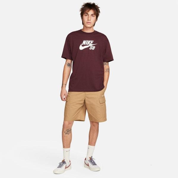 Nike SB Logo Skate Tee Medium Burgundy Crush - White-Black Sheep Skate Shop