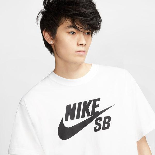 Nike SB Logo Skate Tee White - Black-Black Sheep Skate Shop