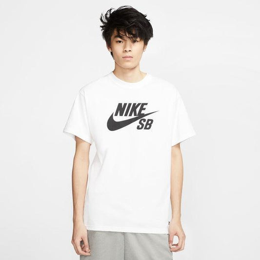Nike SB Logo Skate Tee White - Black-Black Sheep Skate Shop