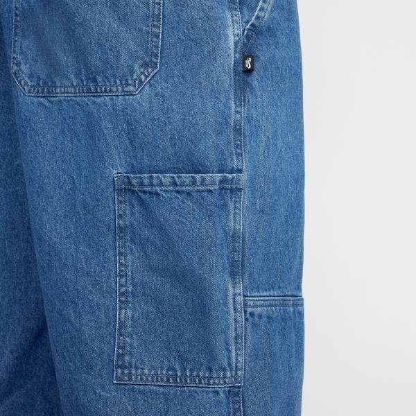 Nike SB Loose Double Knee Denim Skate Pants Diffused Blue - White-Black Sheep Skate Shop