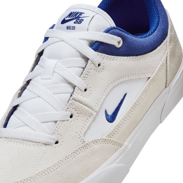 Nike SB Malor Skate Shoes White - Deep Royal Blue - Platinum Tint-Black Sheep Skate Shop