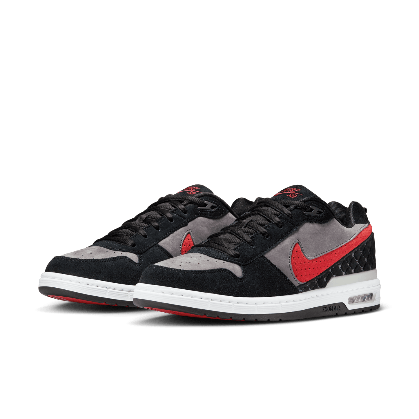 Nike SB Paul Rodriguez P-Rod Zoom Air Low QS Black - Varsity Red - Flint Grey-Black Sheep Skate Shop