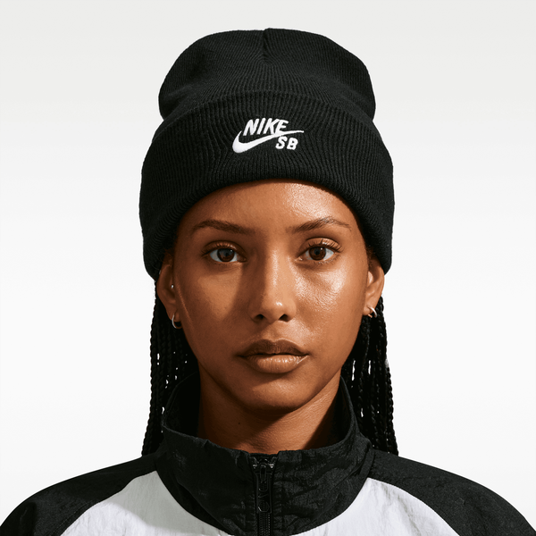 Nike SB Peak Skate Beanie Black - White-Black Sheep Skate Shop