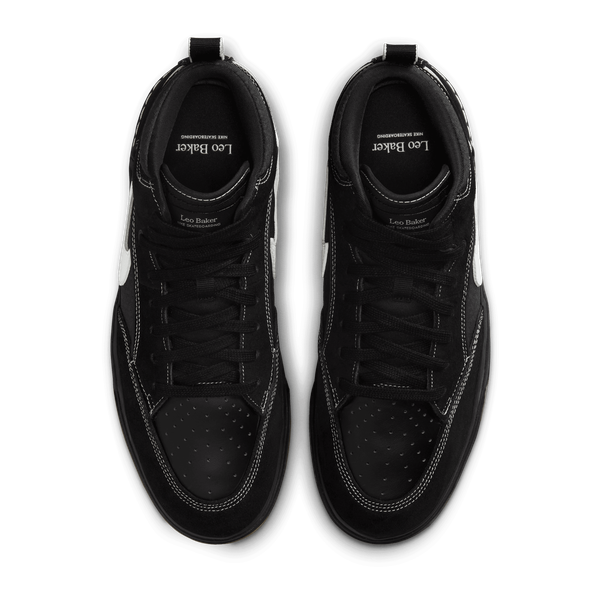 Nike SB React Leo Baker Skate Shoe Black - White - Gum - Light Brown-Black Sheep Skate Shop
