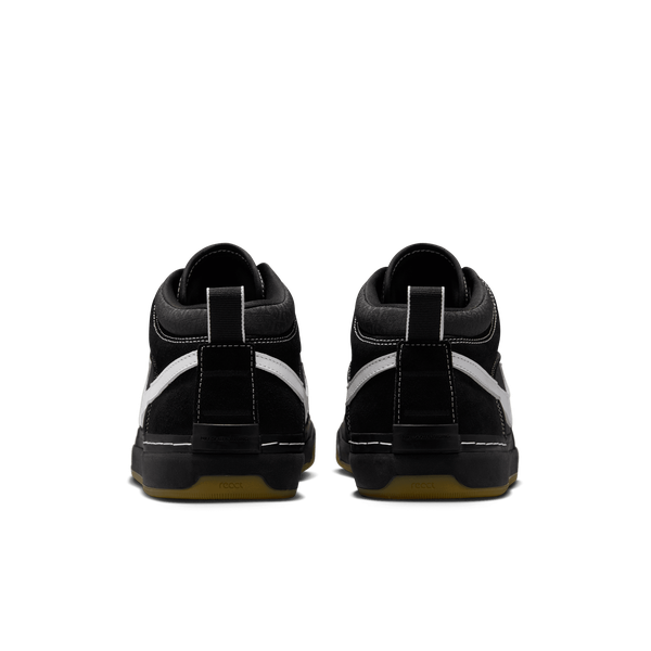 Nike SB React Leo Baker Skate Shoe Black - White - Gum - Light Brown-Black Sheep Skate Shop