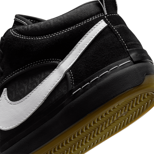 Nike SB React Leo Baker Skate Shoe Black - White - Gum - Light Brown-Black Sheep Skate Shop