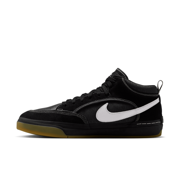 Nike SB React Leo Baker Skate Shoe Black - White - Gum - Light Brown-Black Sheep Skate Shop