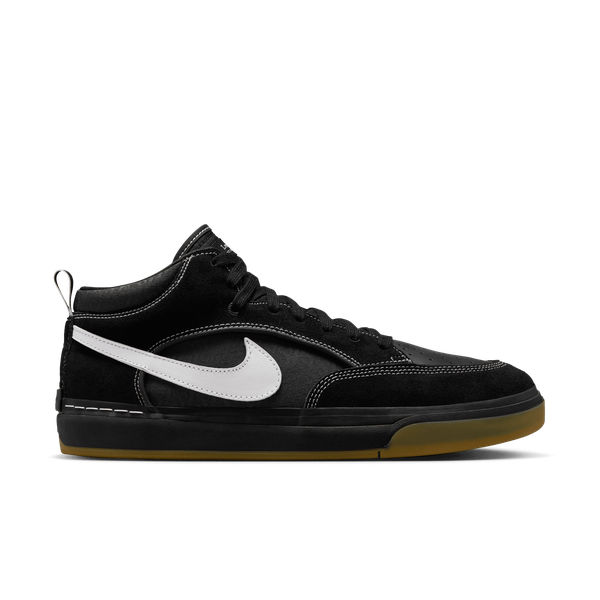 Nike SB React Leo Baker Skate Shoe Black - White - Gum - Light Brown-Black Sheep Skate Shop