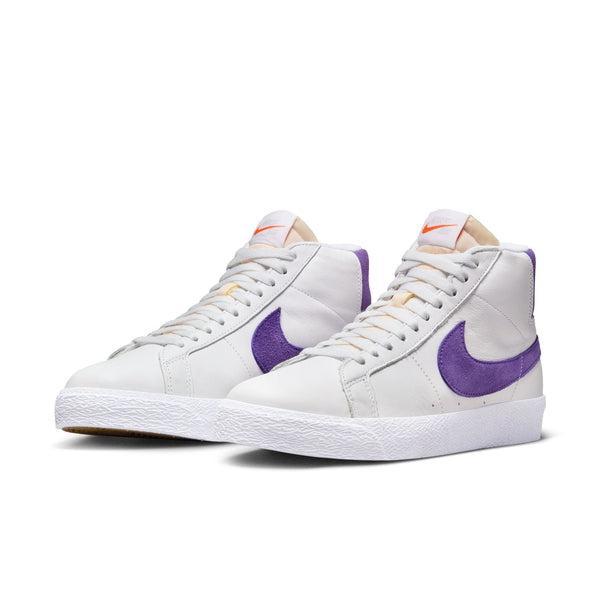 Nike SB Zoom Blazer Mid ISO "Orange Label" White - Court Purple - Gum-Black Sheep Skate Shop