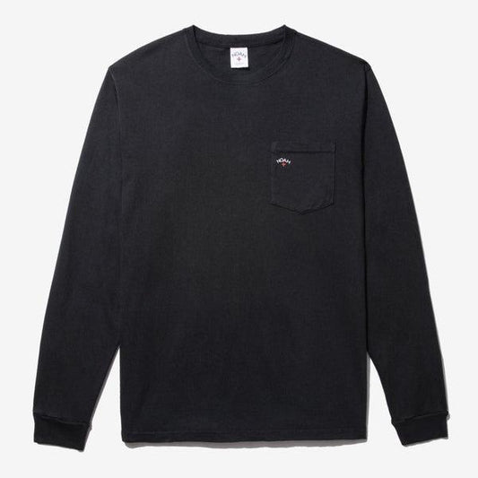 Noah Clothing Classic Logo Long Sleeve Pocket Tee Black-Black Sheep Skate Shop