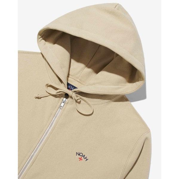 Noah Clothing Lightweight Classic Zip-Up Hoodie Sweatshirt Stone-Black Sheep Skate Shop