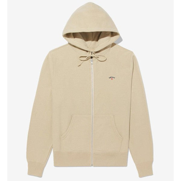 Noah Clothing Lightweight Classic Zip-Up Hoodie Sweatshirt Stone-Black Sheep Skate Shop