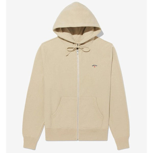 Noah Clothing Lightweight Classic Zip-Up Hoodie Sweatshirt Stone-Black Sheep Skate Shop