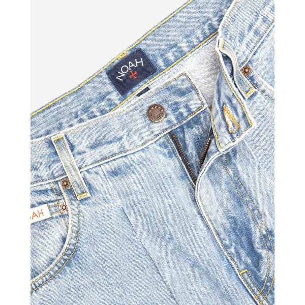 Noah Clothing Pleated Denim Jeans Light Wash-Black Sheep Skate Shop