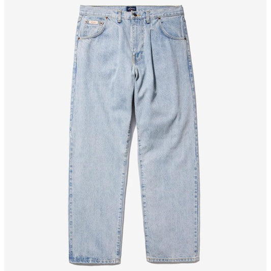 Noah Clothing Pleated Denim Jeans Light Wash-Black Sheep Skate Shop