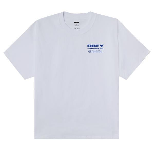Obey Clothing Sound Design Dept. T-Shirt White-Black Sheep Skate Shop