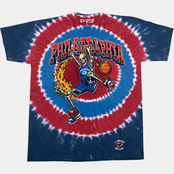 Philadelphia Slam Dunk T-Shirt Multi Tie Dye-Black Sheep Skate Shop