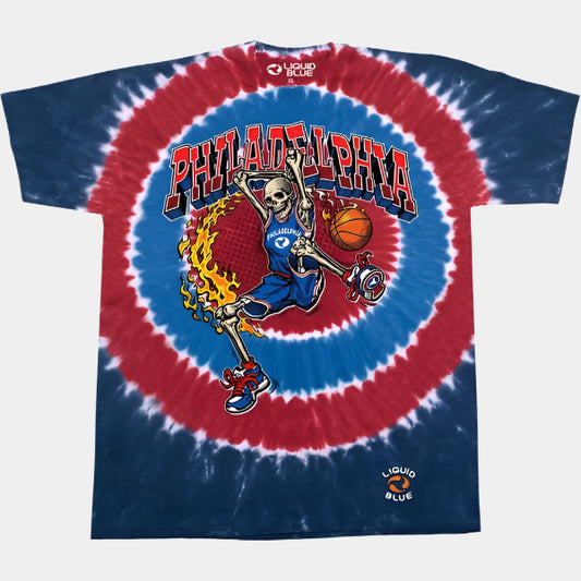 Philadelphia Slam Dunk T-Shirt Multi Tie Dye-Black Sheep Skate Shop