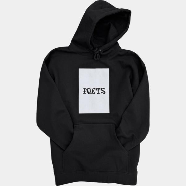 Poets Brand D&G Flock Logo Hoody Black-Black Sheep Skate Shop